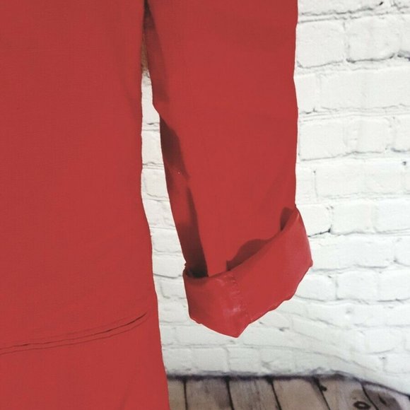 90s Vintage Adolfo Women's Red Wool Blazer Size 8 - Picture 5 of 6